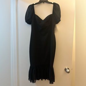 Aidan Mattox Sweetheart-Neck Dress, Black, Size 8, New with Tags